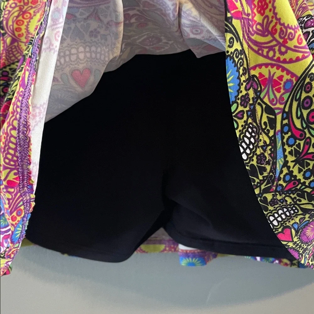 DONA‎ JO Multicolor Skull Pattern Skort Women’s Sz 1 Medium Pickleball Tennis - Picture 4 of 7